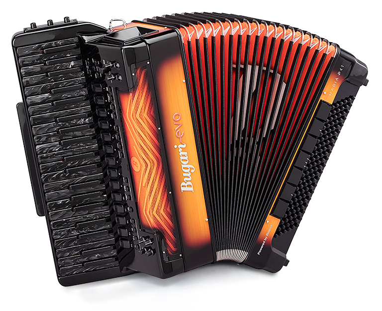 Bugari Evo digital accordion Haria P41 Fire